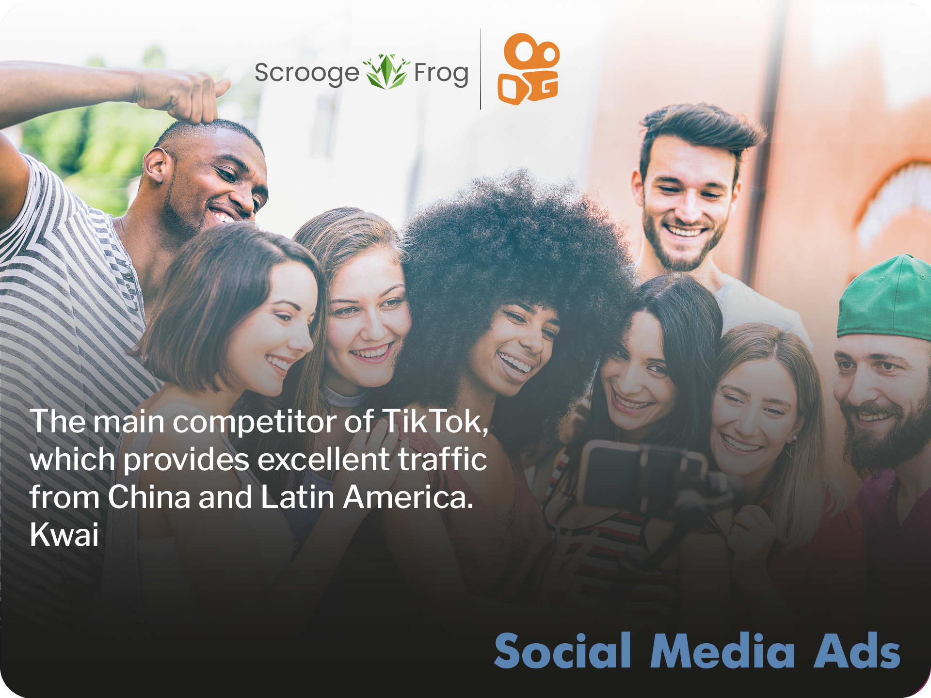 The main competitor of TikTok, which provides excellent traffic from China and Latin America. Kwai