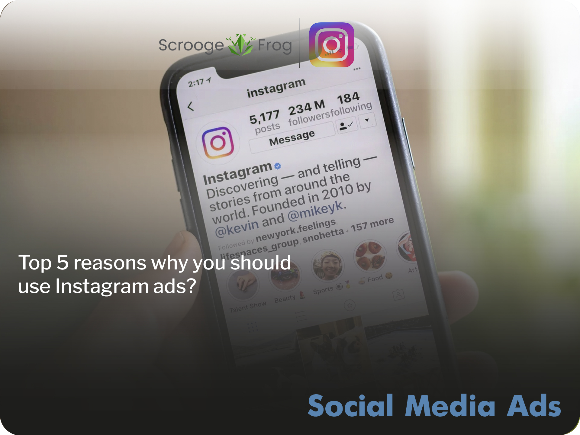 Top 5 reasons why you should use Instagram ads?