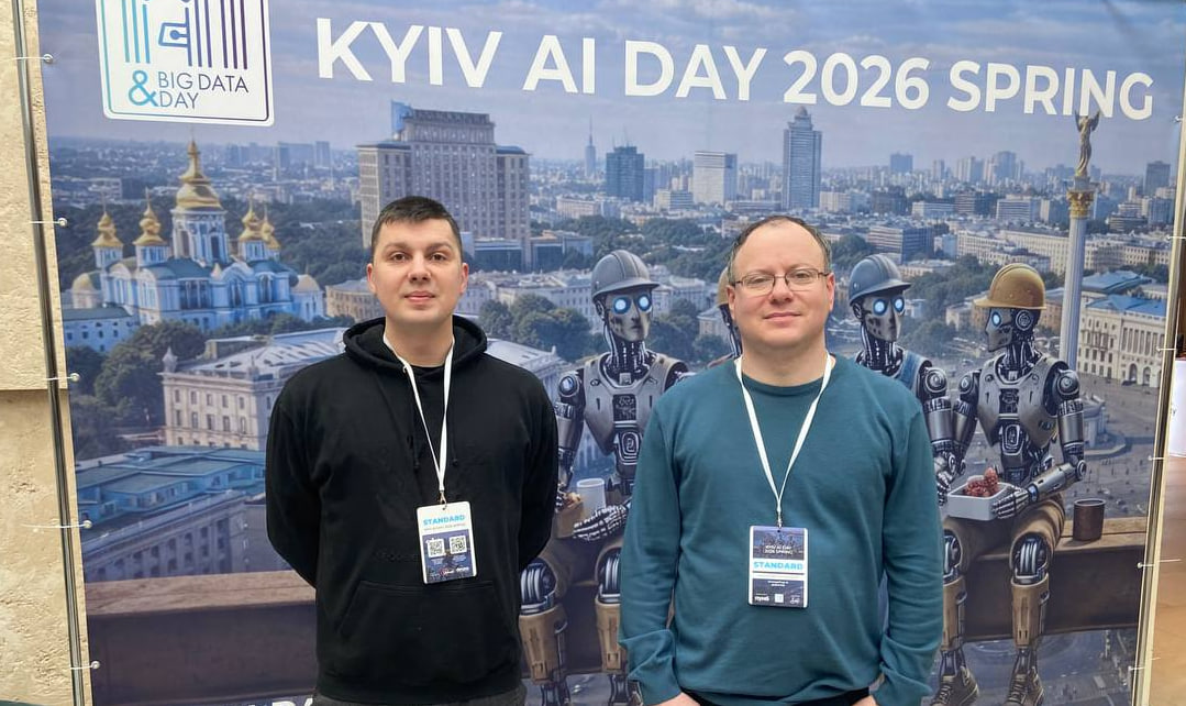 🐸Kostia and Maksym at Kyiv AI Day 2026! 🤖